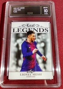 lot 85 image: 2022 Leaf Legends Lionel Messi - GMA 10