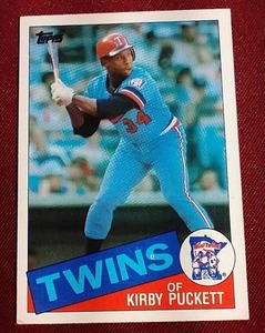 lot 88 image: 1985 Topps Kirby Puckett Rookie Card - Nicely Centered