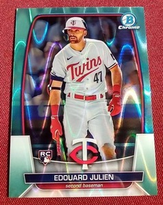 lot 94 image: 2023 Bowman Chrome Edouard Julien Aqua Refractor - #d199