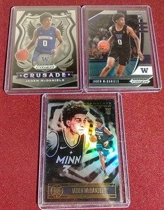 lot 103 image: (3) Jaden McDaniels Rookie Cards
