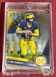 lot 106 image: 2023 Bowman Chrome University J.J. McCarthy Card