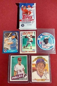 lot 112 image: Unopened 2022 Topps Baseball Pack & (5) 1980s Star Cards