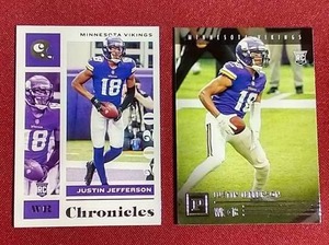 lot 119 image: (2) 2020 Justin Jefferson Rookie Cards