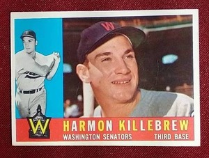 lot 127 image: Nice 1960 Topps Harmon Killebrew Card