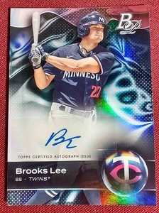 lot 135 image: 2023 Bowman Platinum Brooks Lee Autograph Card