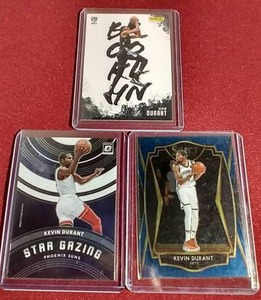 lot 136 image: (3) Kevin Durant Cards - #d, Premier Level, Etc