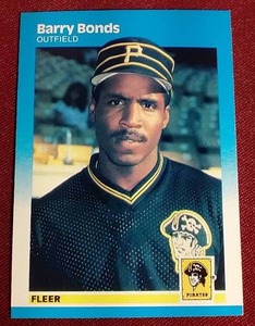 lot 138 image: 1987 Fleer Barry Bonds Rookie Card