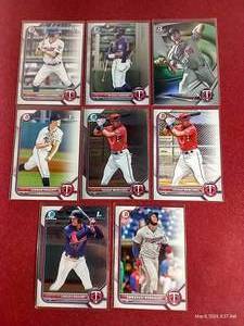 lot 145 image: (8) Bowman Twins Prospect Cards