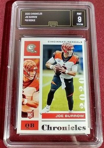 lot 148 image: 2020 Chronicles Joe Burrow Rookie - GMA 9