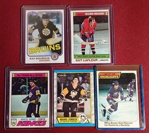lot 161 image: (5) Hockey Legends Cards