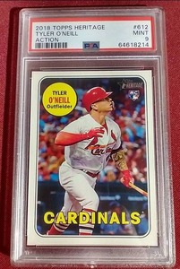lot 164 image: 2018 Heritage Tyler ONeill Action Rookie Card - PSA 9