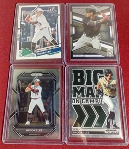 lot 165 image: (4) Brooks Lee Prospect Cards