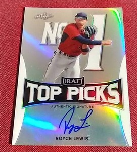 lot 169 image: 2017 Leaf Draft Royce Lewis Autograph Card