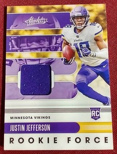 lot 177 image: 2020 Absolute Justin Jefferson Jersey Rookie Card