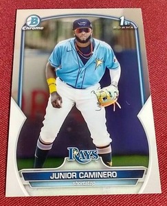 lot 178 image: 2023 Bowman Chrome Junior Caminero - 1st Bowman