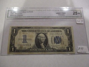 CGA Very Fine 25 1934 $1 Silver Certificate