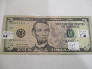 2017-A $5 Federal Reserve Star Note