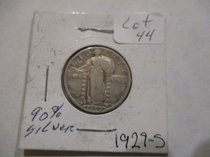1929-S Silver Standing Liberty Quarter. 90% Silver