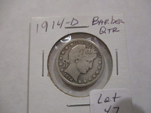 1914-D Silver Barber Quarter
