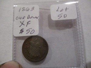 Extra Fine 1863 Our Army Civil War Token
