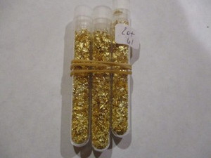 3 Vials of Gold Flakes