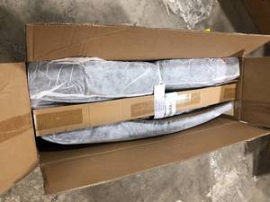 Noble House Crown Dark Grey Linen Dining Chair (Set of 2)  Customer Returns See Pictures