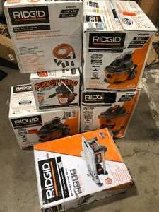 Lot of Assorted Ridgid Tools and Hardware Various Models and Conditions  Customer Returns See Pictures