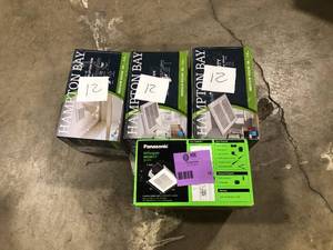 Lot of Assorted Bathroom Ventilation Fans  Various Models and Conditions  Customer Returns See Pictures