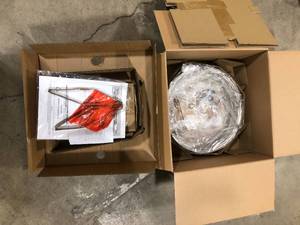 Home Decorators Collection Grafton 3-Light Brushed Nickel Semi Flush Mount Ceiling Light Customer Returns See Pictures