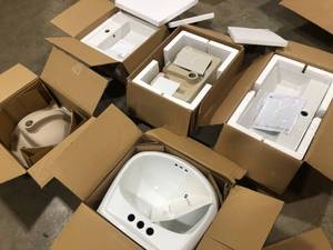 Lot of Assorted Sinks Various Models and Conditions Customer Returns See Pictures