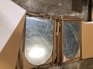 Home Decorators Collection Medium Arched Gold Classic Accent Mirror (35 in. H x 24 in. W)  Customer Returns See Pictures