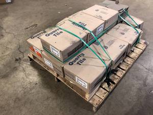 lot 1 image: 14 Boxes of Daltile Quarry Ashen Gray 6 in. x 6 in. Abrasive Ceramic Floor and Wall Tile (11 sq. ft.  case) Customer Returns See Pictures