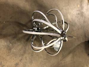 lot 34 image: Artika Meridian 30-Watt 1 Light Chrome Modern Integrated LED Pendant Light Fixture for Dining Room or Kitchen   Customer Returns See Pictures