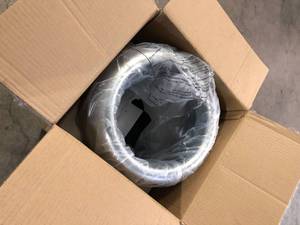 lot 41 image: 13 Gal. Round Open Top Commercial Grade Stainless Steel Trash Can and Recycle Bin with Dual-Deodorizer by HALO   Customer Returns See Pictures
