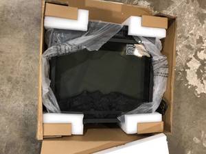 lot 12 image: Fireside 18 in. Ventless Realistic Flames Electric Fireplace Insert, Remote Control, 3 Adjustable Brightness Flames by TURBRO    Customer Returns See Pictures