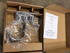 lot 20 image: Alima 4 in. Centerset 2-Handle High-Arc Bathroom Faucet in Chrome  Customer Returns See Pictures