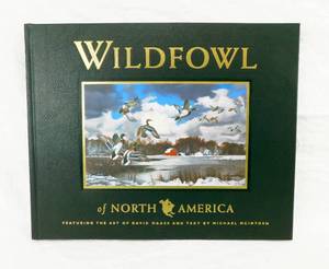 lot 60 image: Lot of 10 SIGNED and NUMBERED Wildfowl of North America Book Featuring the Art of David Maass Text by Michael McIntosh AND River Mallards Print by David A. Maass featured in Book