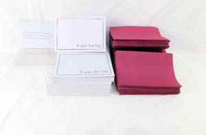 lot 122 image: Lot of 150 A Gift For You Cards and Evelopes with 55 Holiday Inserts