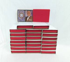 lot 127 image: Lot of 24 Vintage Herbert Bigelow and Brown and Bigelow 100th Anniversary Double Deck Playing Card Sets