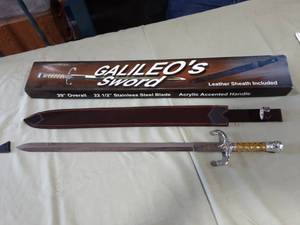lot 2 image: Galileos Sword & Sheath 22 12 Blade In Original Box