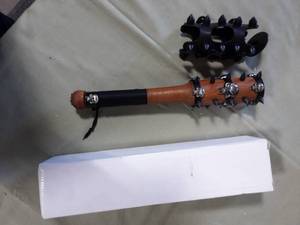lot 17 image: 13 Spiked Battle Club With Sheath & Box