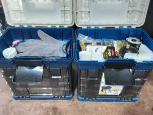 lot 36 image: 2-Plano Tackle Boxes With Contents With Vintage Lures & Bobbers