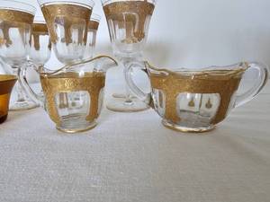 lot 27 image: Stunning Glastonbury Glassware Lotus Collection - Martha Pattern