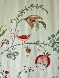 lot 72 image: Retro MCM Floral Cross Stitch Tapestry