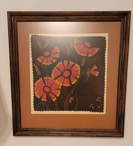 lot 19 image: Fire Wheel Signed Batik on Linen by Sandra Normann 78