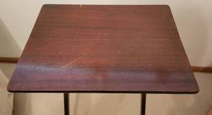 lot 129 image: Vintage Cherry Folding Side Table