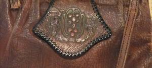 lot 37A image: Art Deco Tooled Leather Bosco Built Handbag