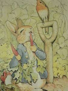 lot 155 image: Cute Beatrix Potter Peter Rabbit Poster