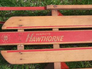 lot 156 image: Vintage Hawthorne Runner Sled