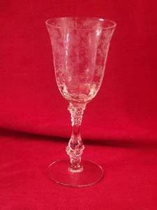 lot 33C image: Sparkling Vintage Baroque Floral Etched Champagne Glass Set (13)
